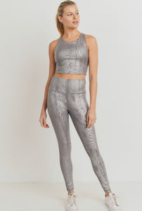 Snakeskin Foil Leggings