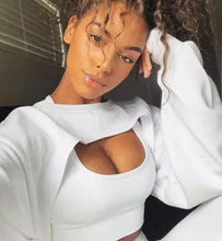 Load image into Gallery viewer, Over it Crop Sweatshirt