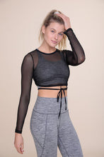 Load image into Gallery viewer, Envy Long Sleeve Mesh Crop