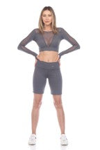 Load image into Gallery viewer, Charcoal Biker Crop Set- EOSSALE