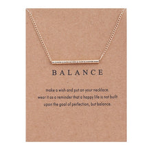 Load image into Gallery viewer, Gold Balance Bar Necklace