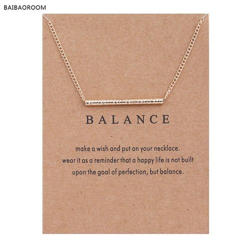 Gold Balance Bar Necklace